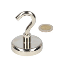 Neodym Hakenmagnet Ø50 x 12 mm N40 Stahltopf NiCuNi