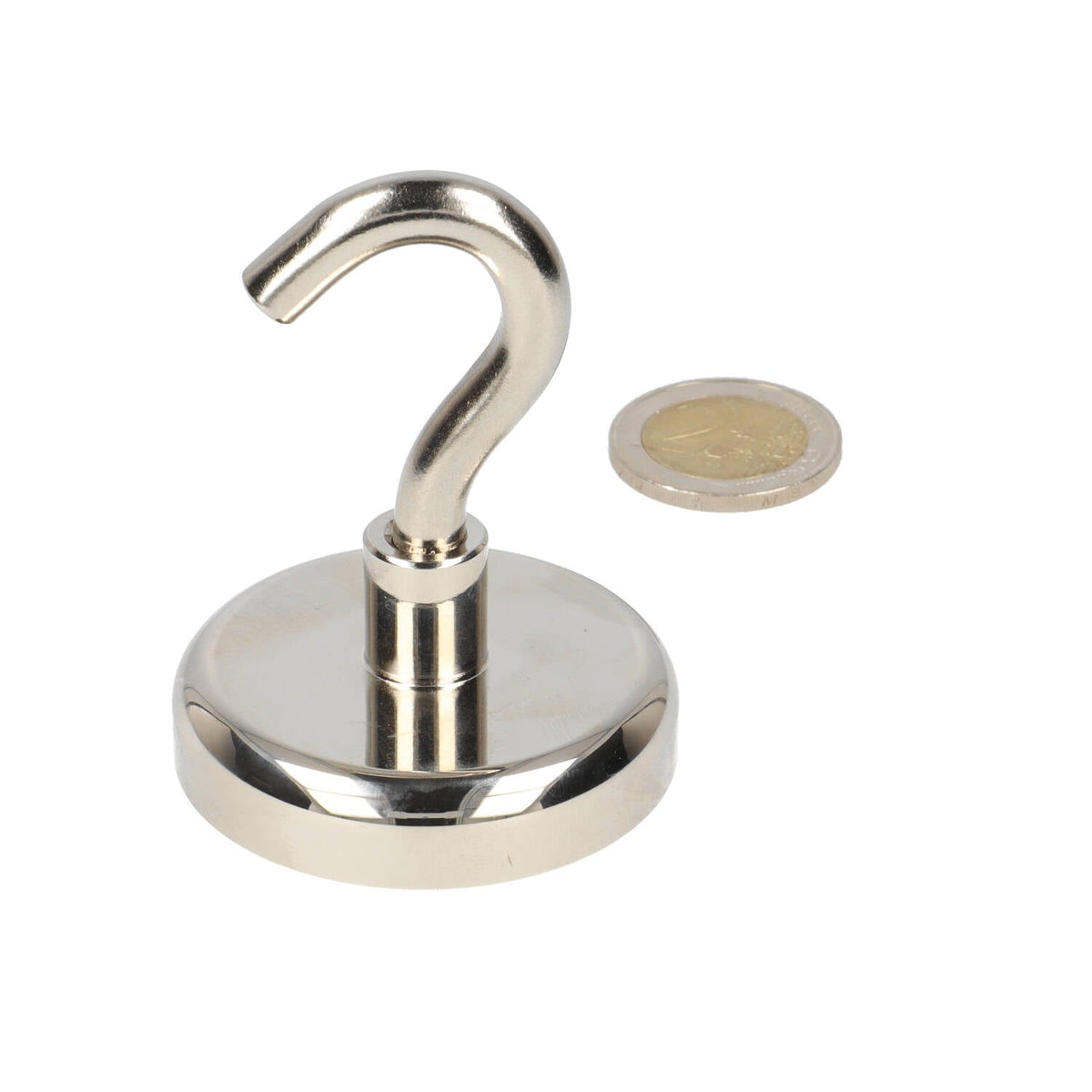 Neodym Hakenmagnet Ø60 x 18 mm N40 Stahltopf NiCuNi