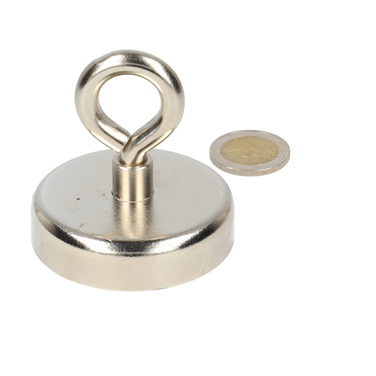 Neodymium Eye Magnet Ø60 x 18 mm N40 steel pot NiCuNi