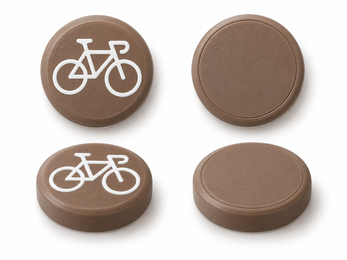 Cycling Race Number Magnets – Brown – Set of 8