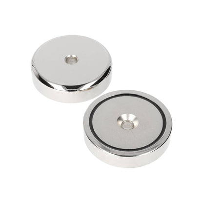 Neodymium Pot Magnet Ø60 x 15 mm N40 NiCuNi bore/countersunk hole