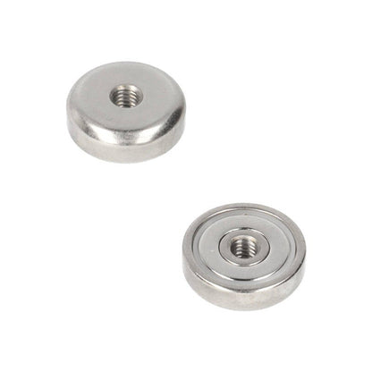 Neodym-Topfmagnet Ø20 x 6 mm N40 NiCuNi Innengewinde M4