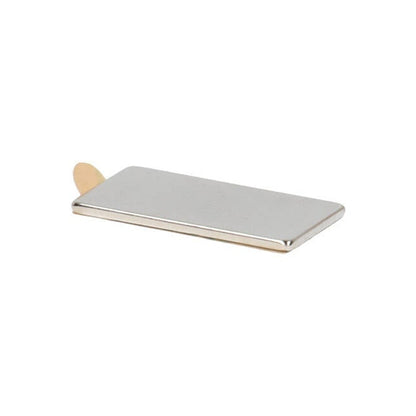 Aimant cubique en néodyme 20 x 10 x 1 mm N45 autocollant NiCuNi