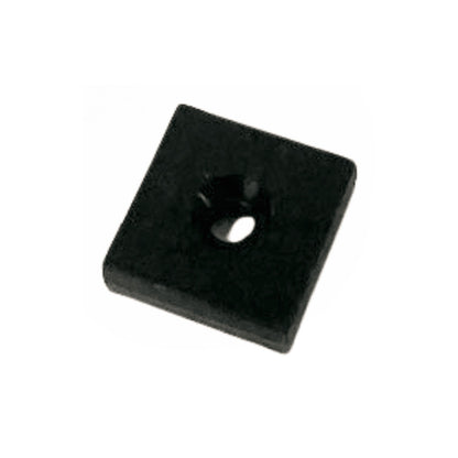 Neodymium Block Magnet 19 x 19 x 6.4 mm N45 plastic coated with bore/countersink hole