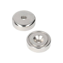 Neodymium Potmagneet Ø25 x 8 x 5,5 mm N40 NiCuNi boor-/verzinkgat