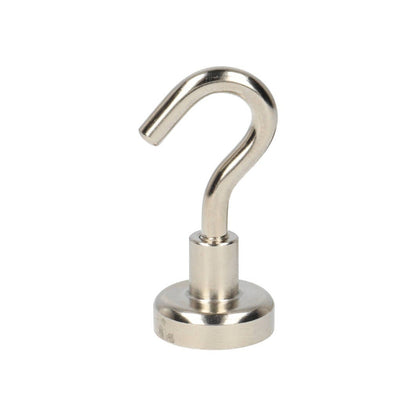 Neodymium Hook Magnet Ø16 x 5 mm N40 steel pot NiCuNi