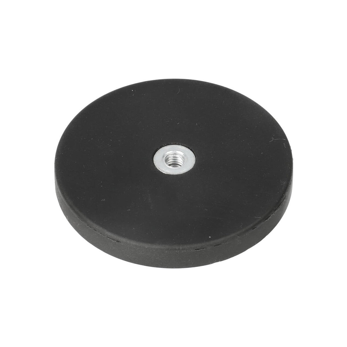 Neodymium Rubber Pot Magnet Ø66 x 8.5 mm N40 internal M6 thread