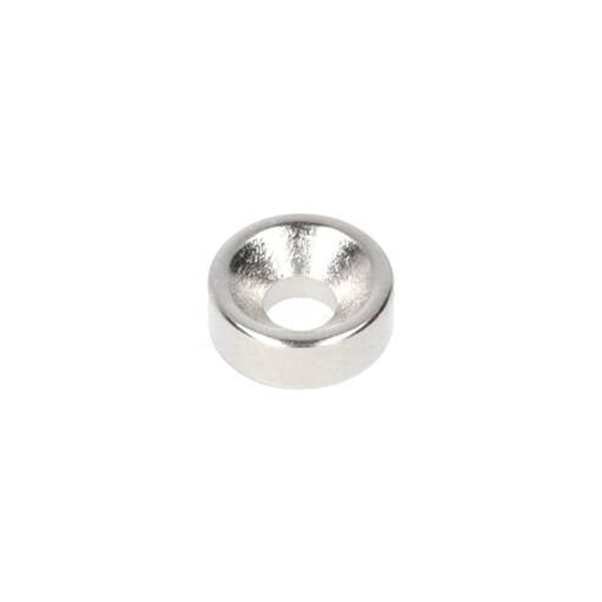 Neodymium Ring Magnet Ø8 x Ø6 x 3 mm N35 NiCuNi with bore/countersink North Pole