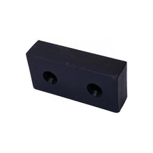 Neodym Blockmagnet 50,8 x 25,4 x 12,7 mm N45 kunststoffummantelt mit 2x Bohr-/Senkloch