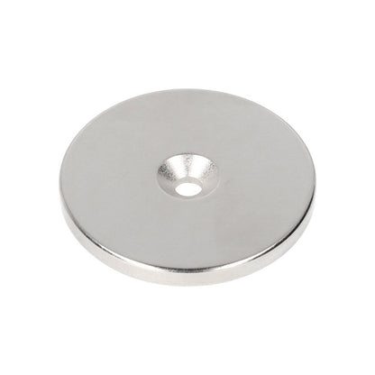 Aimant annulaire en néodyme Ø 42 x Ø 9,5 x 4 mm N35 NiCuNi avec trou percé/alésé, pôle sud