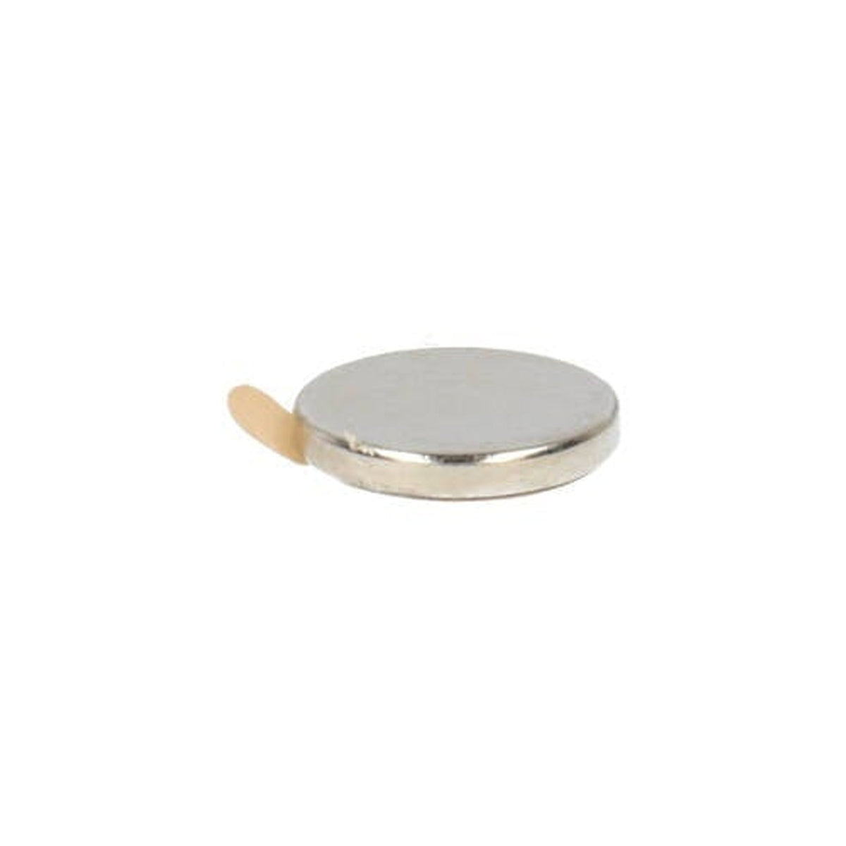 Neodym Scheibenmagnet Ø10 x 1,5 mm N45 NiCuNi selbstklebend