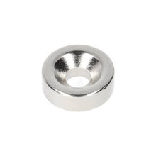 Neodymium Ringmagneet Ø12 x Ø8,1 x 4 mm N35 NiCuNi met boor-/verzinkgat Zuidpool