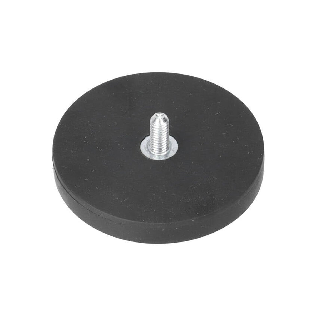 Neodymium Rubber Coated Pot Magnet Ø43 x 6 mm N40 threaded stud M4