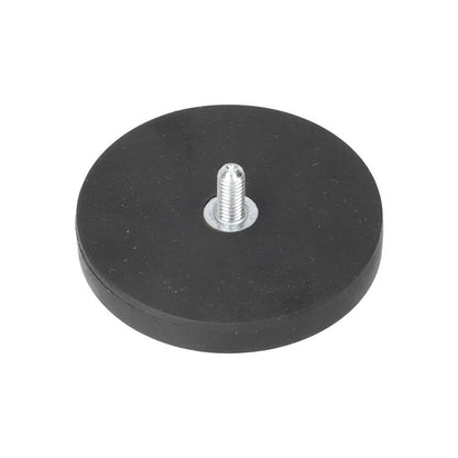 Neodymium Rubber Coated Pot Magnet Ø43 x 6 mm N40 threaded stud M4