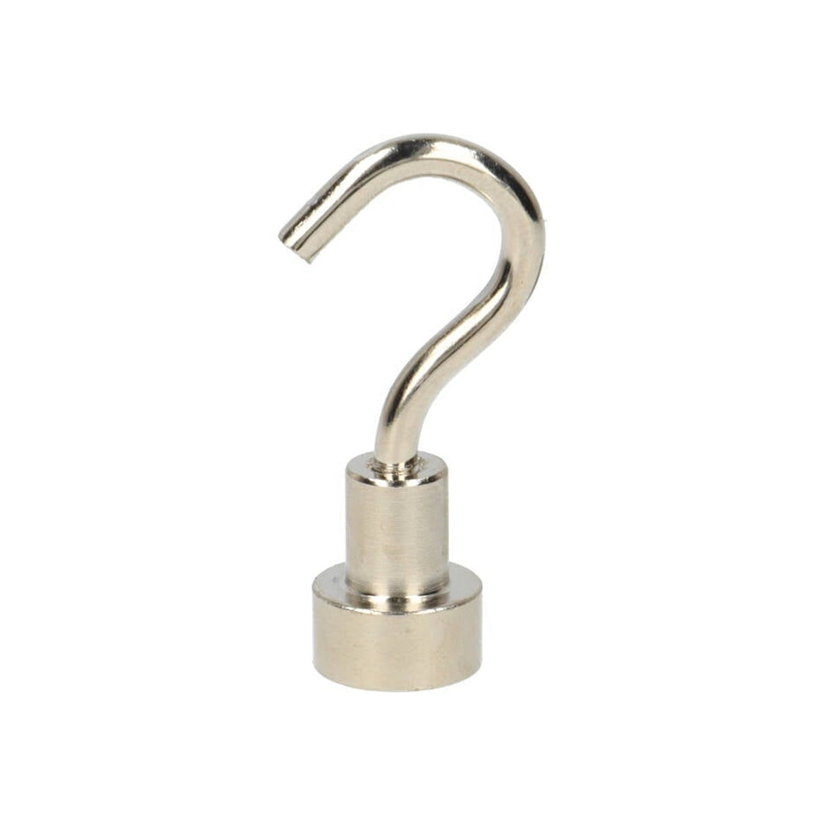 Neodymium Hook Magnet Ø10 x 4.5 mm N40 steel pot NiCuNi