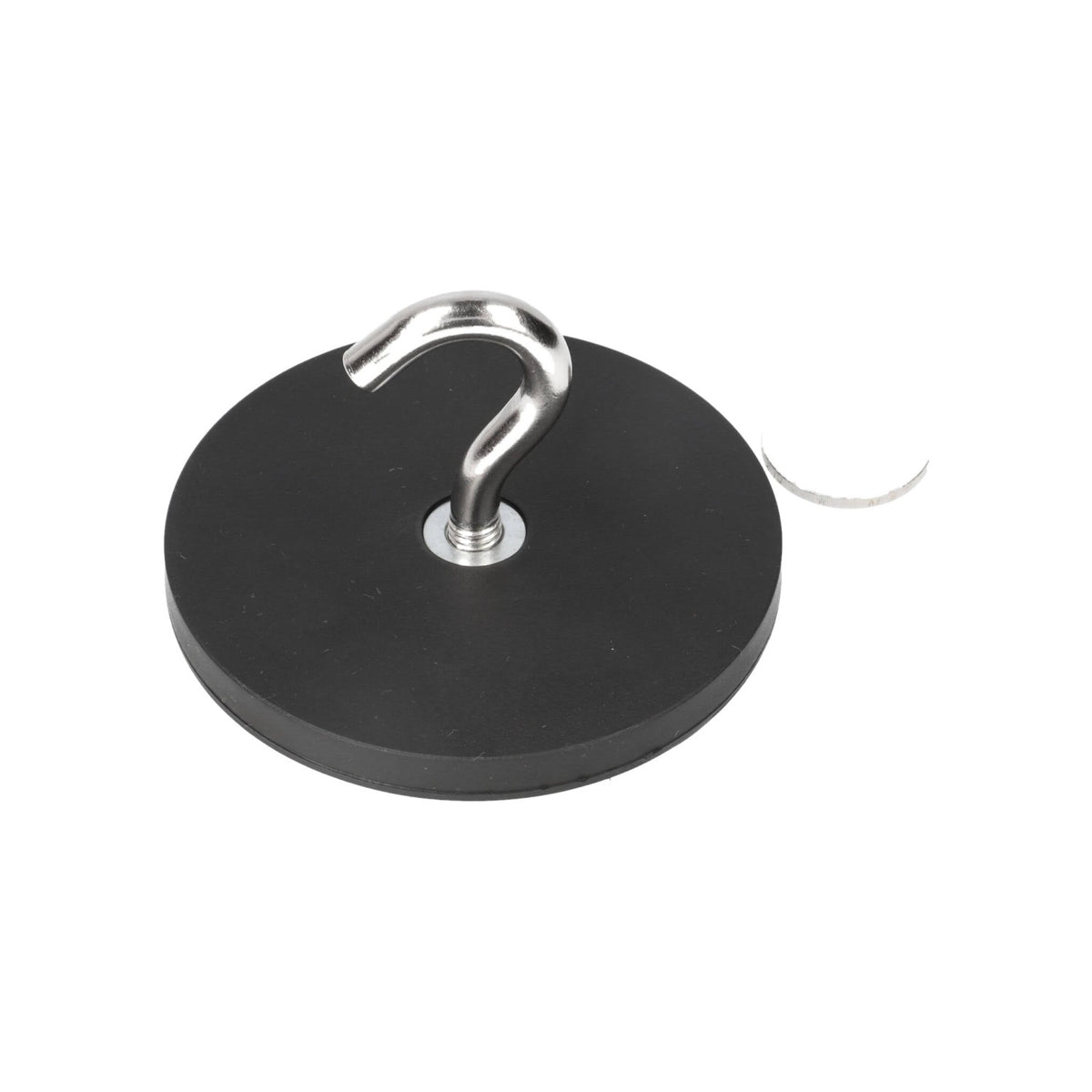 Neodymium Hook Magnet Ø88 x 8 mm N40 steel pot rubber coated M8