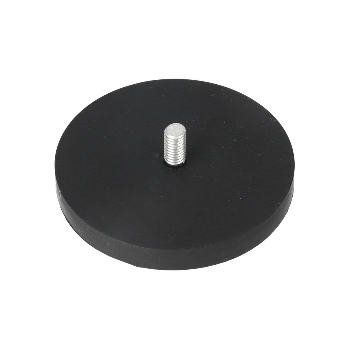 Neodymium Rubber Coated Pot Magnet Ø66 x 8.5 mm N40 threaded M6 stud