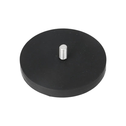 Neodymium Rubber Coated Pot Magnet Ø66 x 8.5 mm N40 threaded M6 stud