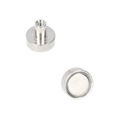Neodym Topfmagnet Ø13 x 5 mm N40 NiCuNi mit Gewindebuchse M3