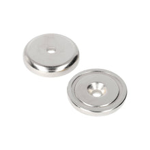 Neodymium Pot Magnet Ø40 x 8.5 mm N40 NiCuNi drill/countersink hole