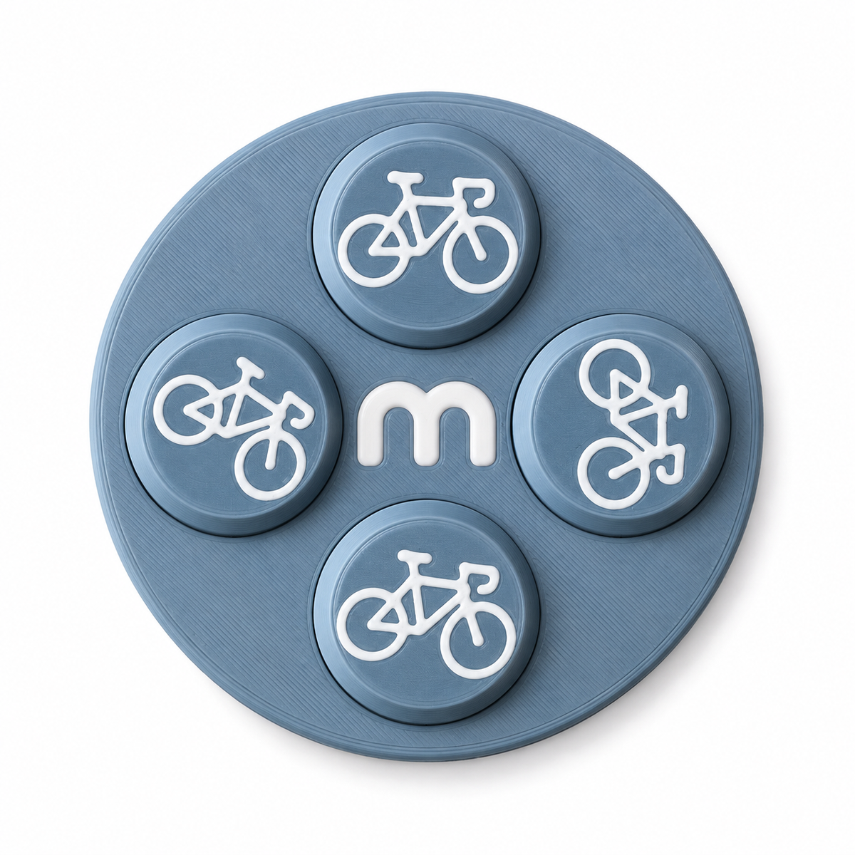 Cycling Race Number Magnets – Steel Grey – Set of 8