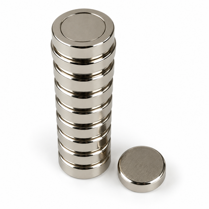 Memoset – 10 memomagneten Ø22 mm voor whiteboard, koelkast en magneetbord