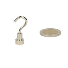 Neodymium Haakmagneet Ø 10 x 5 mm N40 stalen pot NiCuNi - Magnetenspecialist Import & Export B.V.