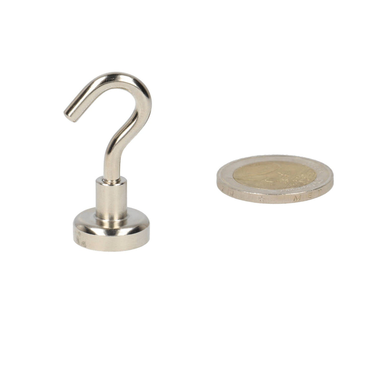 Neodymium Haakmagneet Ø 16 x 6 mm N40 stalen pot NiCuNi - Magnetenspecialist Import & Export B.V.