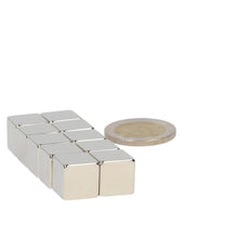 Neodymium Kubusmagneet 12 x 12 x 12 mm N45 NiCuNi - Magnetenspecialist Import & Export B.V.