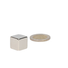 Neodymium Kubusmagneet 15 x 15 x 15 mm N45 NiCuNi - Magnetenspecialist Import & Export B.V.