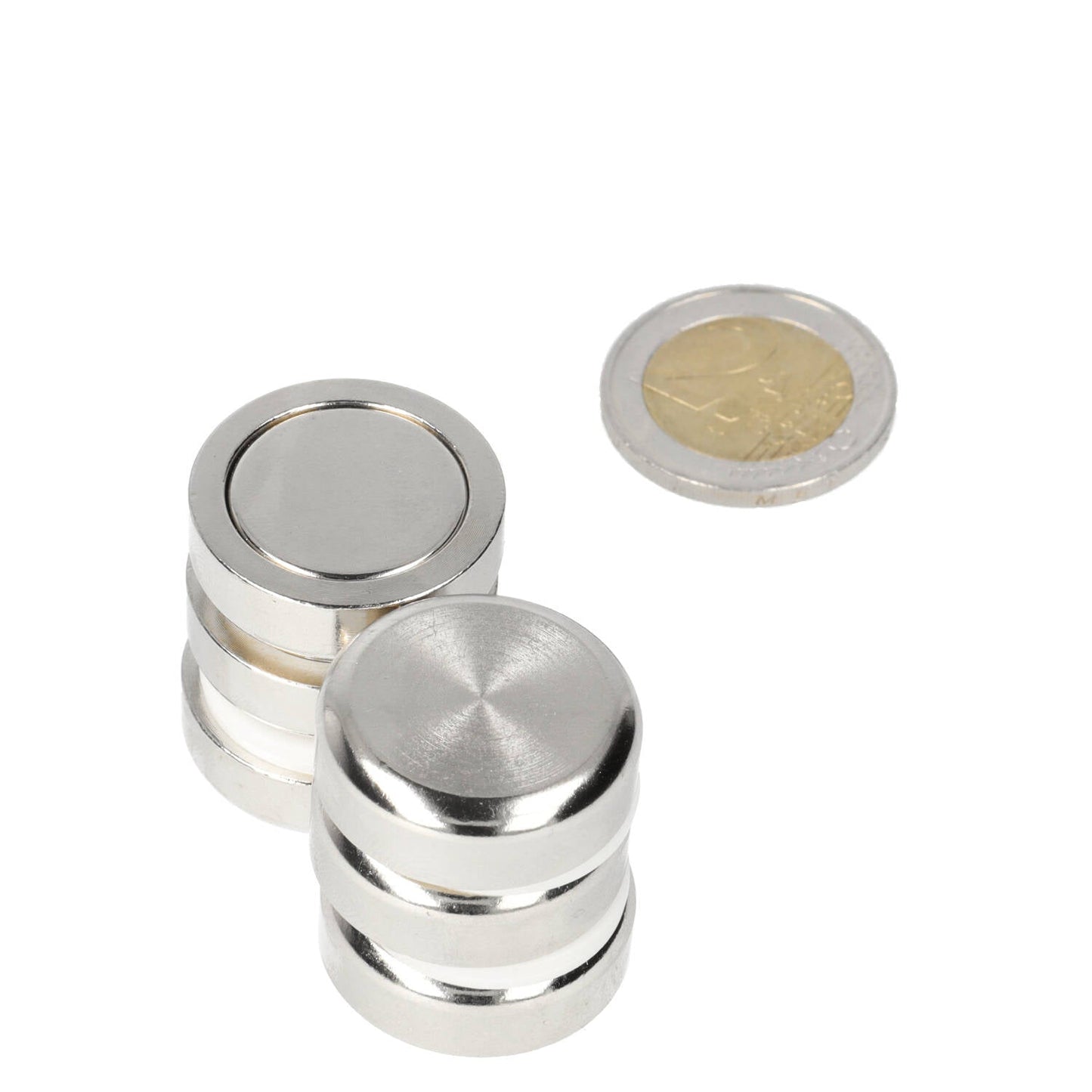 Neodymium Potmagneet Ø25 x 8 mm N40 NiCuNi om te verlijmen - Magnetenspecialist Import & Export B.V.