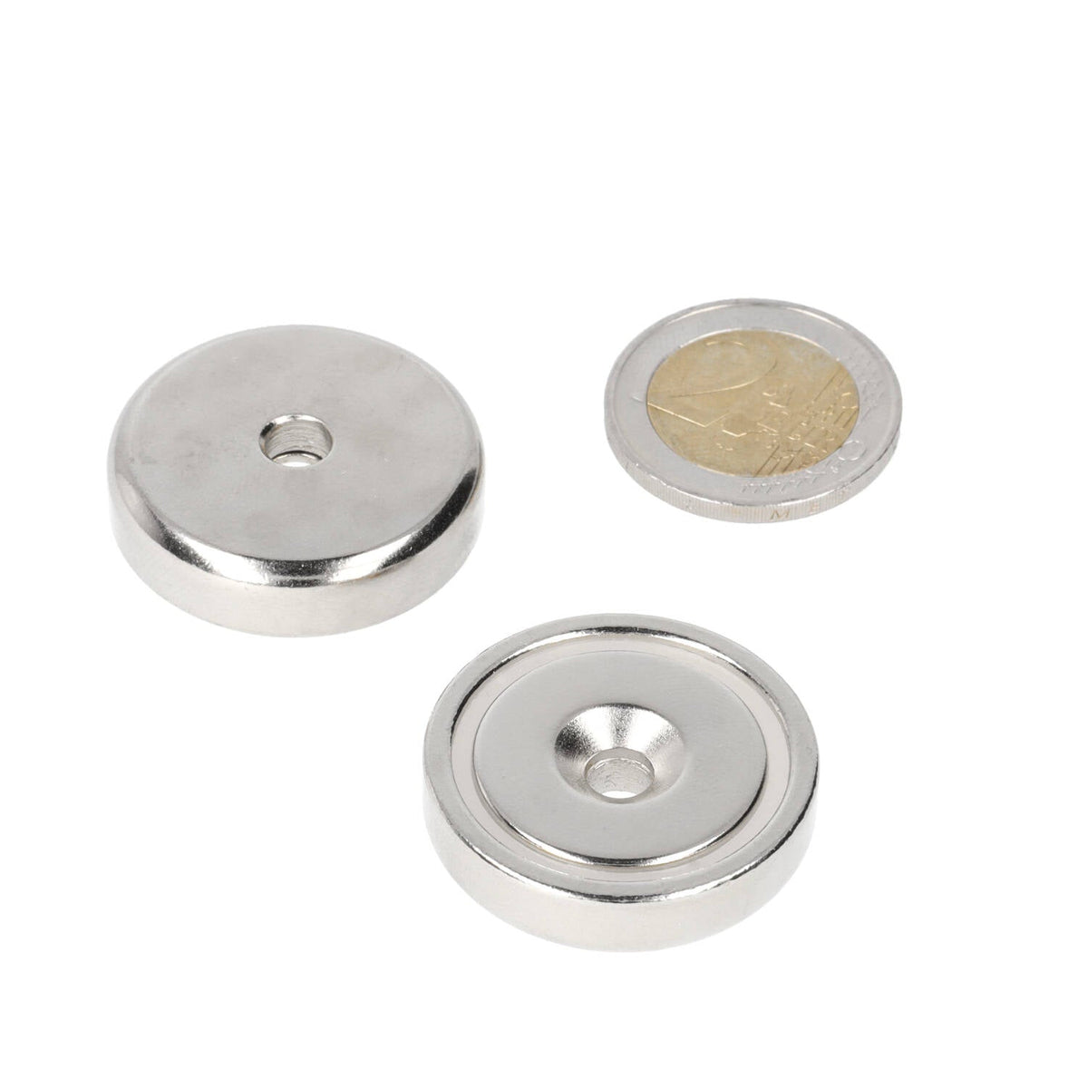 Neodymium Potmagneet Ø32 x 8 mm N40 boor-/verzinkgat - Magnetenspecialist Import & Export B.V.