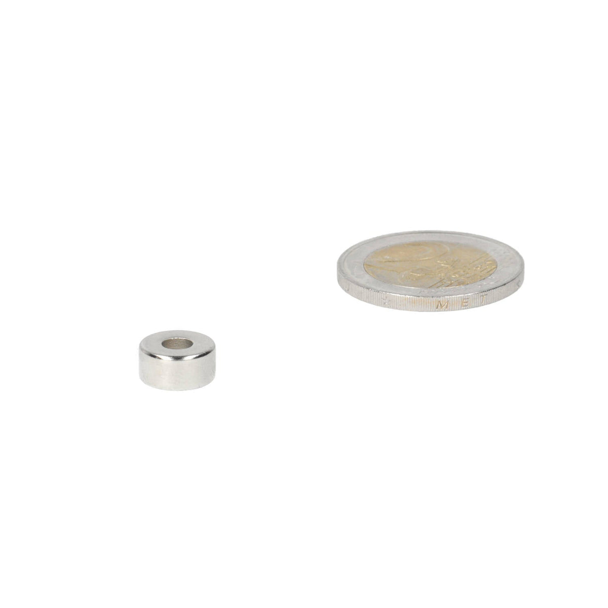 Neodymium Ringmagneet Ø10 x Ø4 x 5 mm N50 NiCuNi - Magnetenspecialist Import & Export B.V.