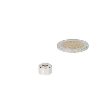 Neodymium Ringmagneet Ø10 x Ø4 x 6 mm N50 NiCuNi - Magnetenspecialist Import & Export B.V.