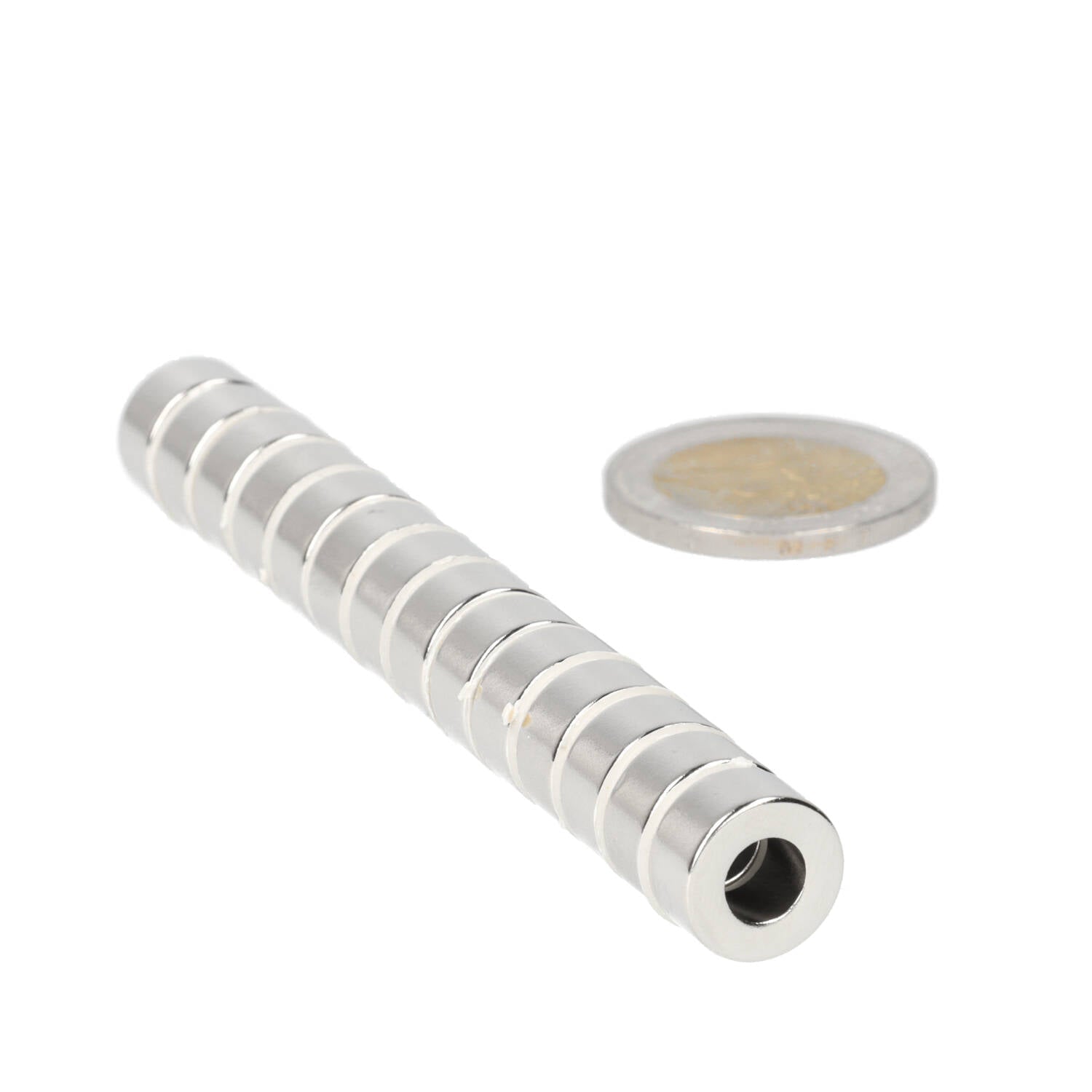 Neodymium Ringmagneet Ø12 x Ø6 x 6 mm N50 NiCuNi - Magnetenspecialist Import & Export B.V.
