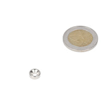 Neodymium Ringmagneet Ø8 x Ø6 x 3 mm N35 NiCuNi met boor-/verzinkgat Zuidpool - Magnetenspecialist Import & Export B.V.