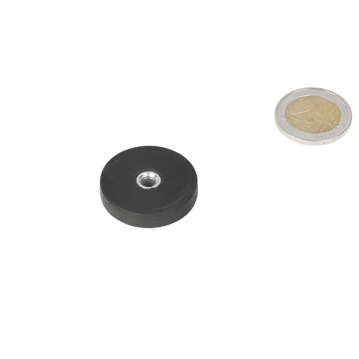 Neodymium Rubber Potmagneet Ø31 x 6 mm N40 inwendig schroefdraad M5 - Magnetenspecialist Import & Export B.V.