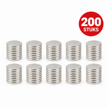 Neodymium Schijfmagneet Ø12 x 2 mm N48 NiCuNi - 200 stuks - Magnetenspecialist Import & Export B.V.