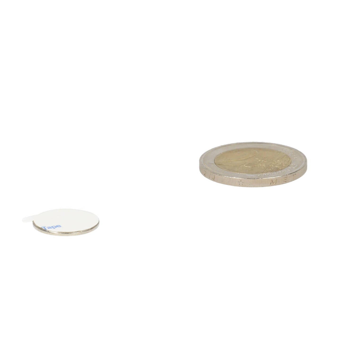 Neodymium Schijfmagneet Ø15 x 1 mm N45 NiCuNi zelfklevend - Magnetenspecialist Import & Export B.V.
