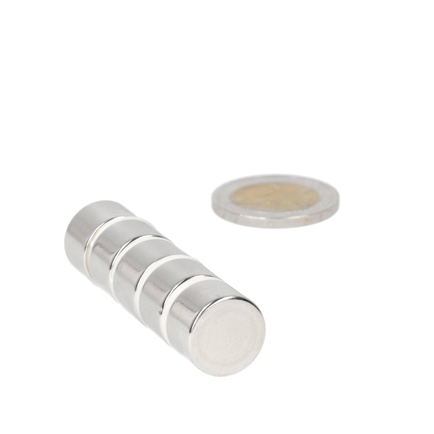 Neodymium Schijfmagneet ø15 x 10 mm N50 NiCuNi - Magnetenspecialist Import & Export B.V.