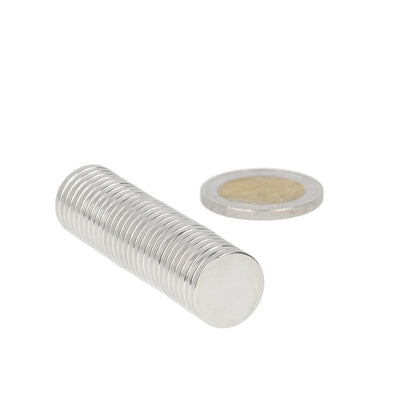 Neodymium Schijfmagneet Ø15 x 2 mm N48 NiCuNi - Magnetenspecialist Import & Export B.V.