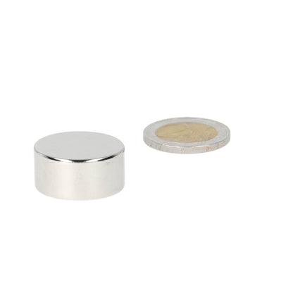 Neodymium Schijfmagneet Ø25 x 12 mm N48 NiCuNi - Magnetenspecialist Import & Export B.V.