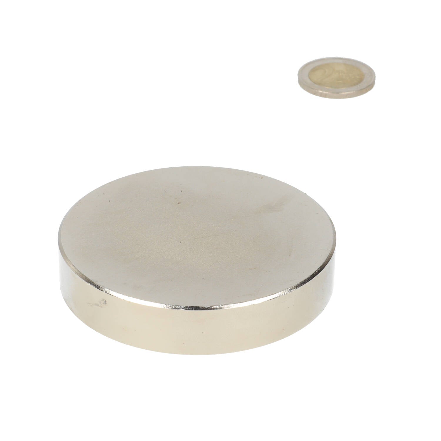 Neodymium Schijfmagneet Ø75 x 15 mm N48 NiCuNi - Magnetenspecialist Import & Export B.V.