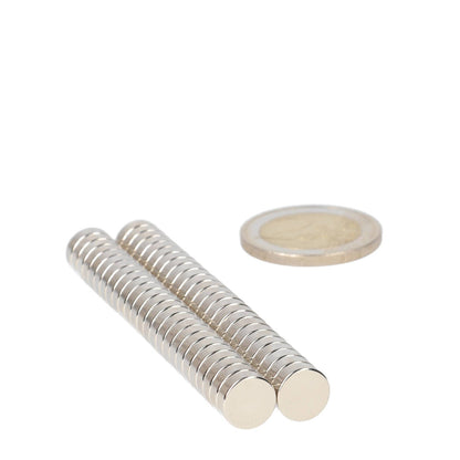 Neodymium Schijfmagneet Ø9 x 3 mm N48 NiCuNi - Magnetenspecialist Import & Export B.V.
