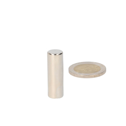 Neodymium Staafmagneet Ø10 x 30 mm N48 NiCuNi - Magnetenspecialist Import & Export B.V.