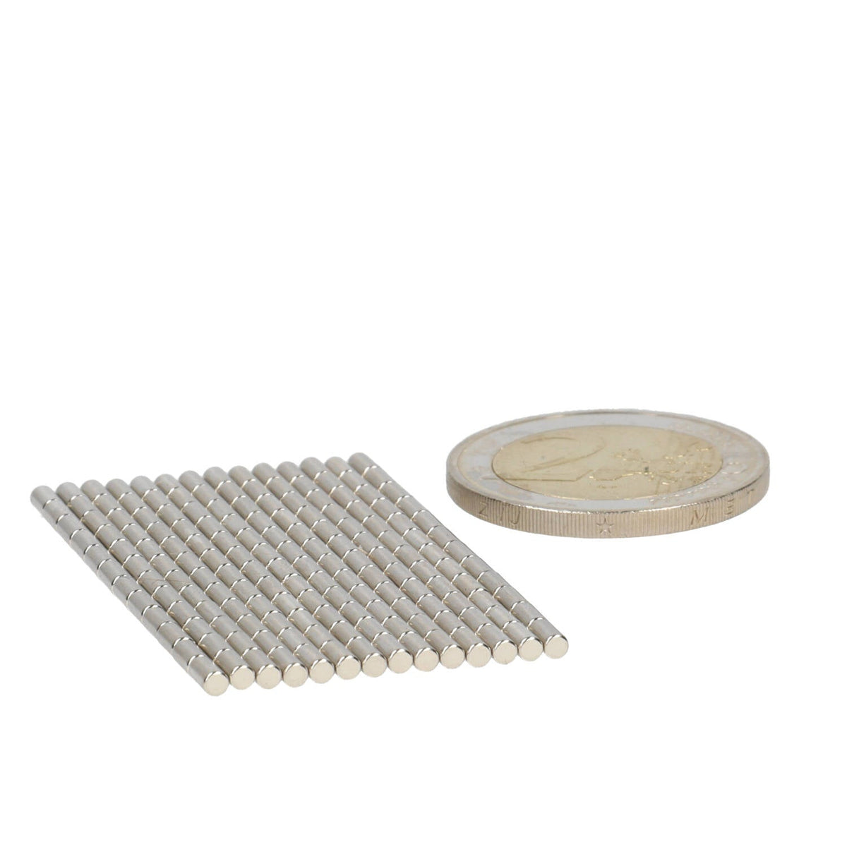 Neodymium Staafmagneet Ø2 x 4 mm N50 NiCuNi - Magnetenspecialist Import & Export B.V.