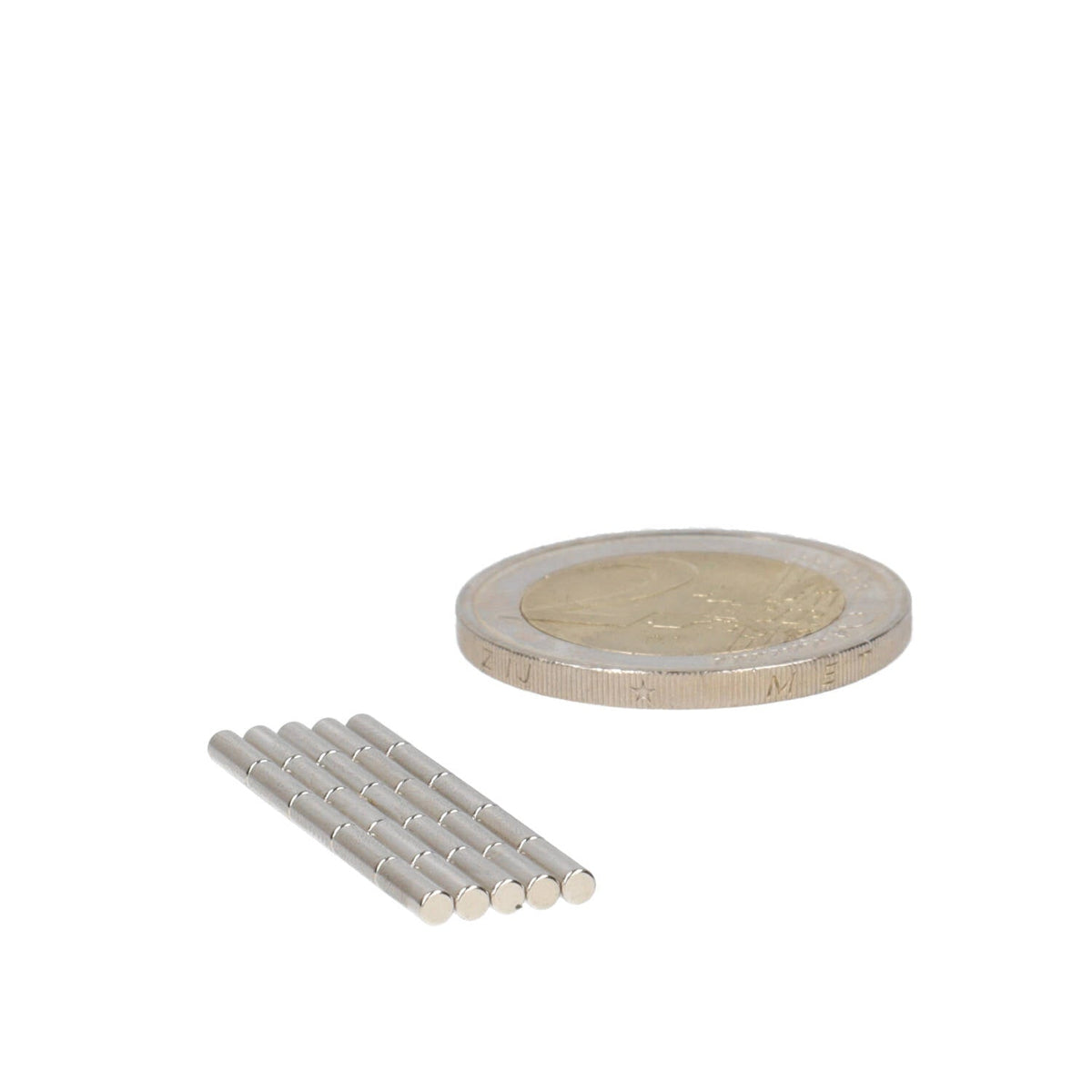 Neodymium Staafmagneet Ø2 x 6 mm N50 NiCuNi - Magnetenspecialist Import & Export B.V.