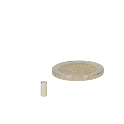 Neodymium Staafmagneet Ø3 x 7 mm N48 NiCuNi - Magnetenspecialist Import & Export B.V.