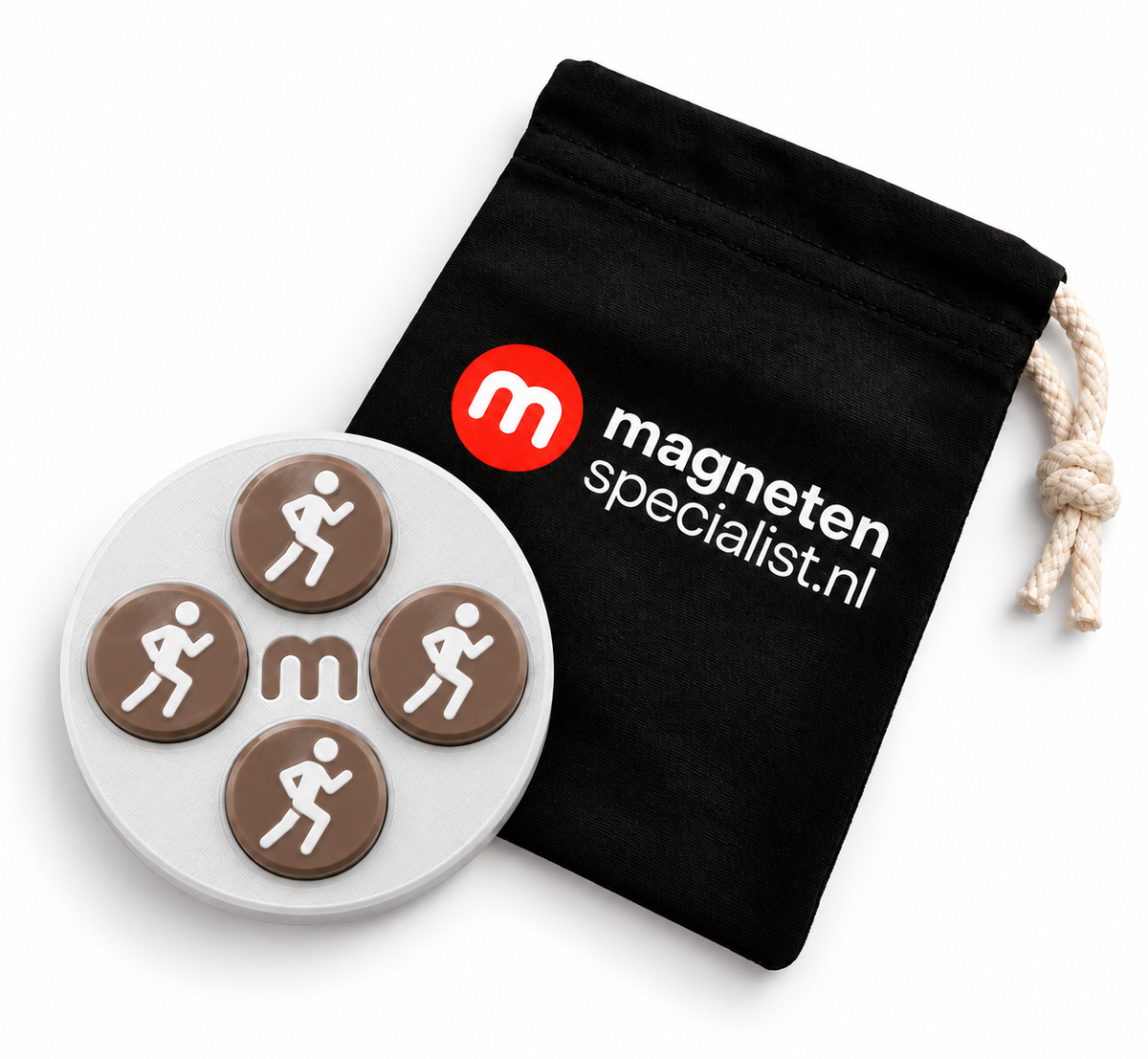 Running Bib Magnets – Brown – Set of 8