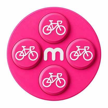 Cycling Race Number Magnets – Pink – Set of 8